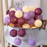Colorful Cotton Ball LED String Lights BatteryOperated 4cm Garland for Holiday Wedding and Home