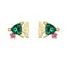 6wyKKEYOUNUOGoldFilledStudEarringsSetForWomenEarCuffsColorfulZirconDangleHoopEarrings