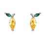 zavPKEYOUNUOGoldFilledStudEarringsSetForWomenEarCuffsColorfulZirconDangleHoopEarrings