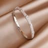 pTWUClassicLuxuryShinyZirconLetterCharmBraceletforWomenFashionBrandJewelryWeddingParty