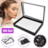 100 Slot Ring Box Jeweller Display Organiser Tray Holder Leather Ring Storage Case For Earrings Jew 6