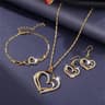dK0VExquisiteDoubleHeartNecklaceEarringsBraceletJewelrySetCharmLadiesJewelryFashionBrida
