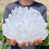 Natural White Crystal Cluster Single Point Mineral Specimen For Healing Energy 0