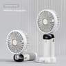 Foldable Portable Handheld Mini Fan Speed Neck Hanging USB Rechargeable Fan With Display Screen  Ph 0