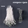 PreWaxed Cotton Core Candle Wicks Smokeless Candle Wicks With Metal Sustainer Tabs DIY Handmade Can 5