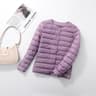 Ultra Lightweight Packable Puffer Coat Womens Slim Jacket Warm White Duck Down Autumn Winter 11