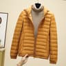 New Women Ultralight Down Jacket Removable Hood White Duck Down Thin Winter Outwear Portable Storag 10