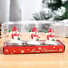 Christmas Candles Set Table Decorations With Santa Claus Snowman Xmas Tree And Pine Cones For Party 5