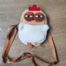 Chicken Plush Shoulder Bag  Cute  Funny Hen Satchel Purse With Pendant Keychain For Women 5