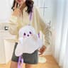 Little Ghost Plush Backpack  Large Capacity Shoulder Bag With Adjustable Strap Plushie Doll Design 6