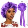 Silk Bonnet For Sleeping With Wide Band Stretch Satin Sleep Cap For Hair Protection 8