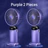Foldable Portable Neck Fan USB Rechargeable Mini Fan With Display And Phone Stand 9