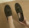 Retro Soft Leather Women Slip On Shoes Thick Sole Comfortable Flat Walking Loafers 6