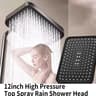 Luxury High Pressure Rainfall Shower Head Adjustable Angles AntiClogging Nozzles WaterSaving Design 5