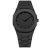 Fashionable Mens Black Quartz Watch With Arabic Digital Display  Casual Drip Oil Strap 6