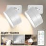 Rechargeable Wireless Wall Sconce LED Light With Remote Magnetic Mount And Color Dimmable Modes 9