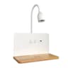 Wooden Wireless Charging Wall Lamp With Rotatable LED Reading Light USB Charging And Switch 6