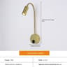 Modern LED Wall Reading Light Adjustable Gooseneck Wall Lamp For Bedroom Study And Living Room 7