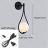 Nordic LED Wall Lamp Modern Glass Globe Wall Sconce For Bedroom Living Room Bedside Lighting 5
