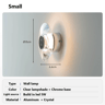 Modern Crystal LED Wall Sconce Round Bedside Light For Bedroom Living Room Hallway 6