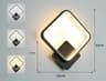 Modern LED Wall Lamp Round Aluminium Light For Bedroom Living Room 6