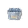Plaid Fabric Storage Basket Stylish Foldable Storage Organizer Bin For Toys Cosmetics And Home 8