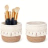 Handcrafted Boho Chic Makeup Brush Holder With Stylish Desktop Storage Organizer 7