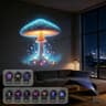 Mushroom LED Starry Sky Projector Light Dreamy Leaf Ceiling Night Lamp 7