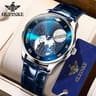 Earth Moon Phase Watch For Men Automatic Mechanical Starry Dial Watch 7
