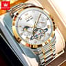 Luxury Automatic Mechanical Watch For Men With Moon Phase And Hollow Flywheel 7