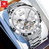 Luxury Automatic Mechanical Watch For Men With Moon Phase And Hollow Flywheel 9