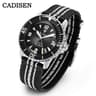 Deep Explorer Automatic Mechanical Watch With Luminous Dial Canvas Strap Waterproof Mens Wristwatch 7