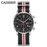 Chronograph Mens Quartz Watch With Canvas Strap And Waterproof Design 6
