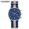 Chronograph Mens Quartz Watch With Canvas Strap And Waterproof Design 8