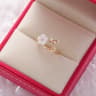 Flower Ring For Women Elegant Rhinestone Crystal Open Ring Romantic Jewelry Gift 6