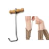 Wood Handle Boot Puller Hook  Long Shoe Horn For Cowboy Boots 3