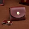 Vintage Leather Earbud Case Mini Headphone Pouch With Velvet Lining  Snap Closure 9