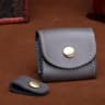 Vintage Leather Earbud Case Mini Headphone Pouch With Velvet Lining  Snap Closure 12
