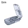 2 Pack Pill Cutter With Storage Case Portable Tablet Splitter For Vitamins  Medication 3