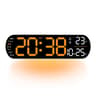 Smart LED Wall Clock With Remote Control Ambient Light Calendar  Temperature Display 4