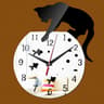 Cute Cat Mirror Wall Clock DIY Decorative Wall Art For Modern Home Decor 0