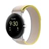 Google Pixel Watch 4 3 2 1 Nylon Watch Band Adjustable Breathable Replacement Strap With Silver Con 0
