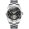 OLEVS 7028 Automatic Mechanical Watch For Men With Luminous Watch Dial And Leather Strap 7
