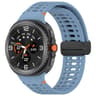 Samsung Galaxy Watch8 Magnetic Silicone Watch Band Breathable Stitched Replacement Strap With Black 13