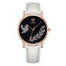YAZOLE 360 Womens Leather Watch Dove Of Peace Diamond Quartz Wrist Watch 10