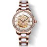 OLEVS 6681 Womens Skeleton Watch Waterproof Quartz Leather Watch With Hollow Dial 0