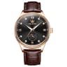 OLEVS 7039 Automatic Mechanical Watch For Men Moon Phase Leather Watch Luminous Waterproof Wristwat 0