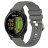 Garmin Approach S50 Silicone Watch Band 20mm Soft Waterproof Replacement Strap With Silver Buckle 18