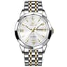 OLEVS 9998 Mens Quartz Watch Diamond Dial Waterproof Watch With Dual Calendar Stainless Steel Strap 5