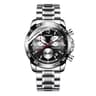 OCHSTIN 6123B Mens Quartz Watch Stainless Steel Waterproof Luminous Watch 8